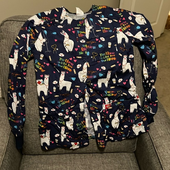 Dickies Sweaters - Dickies Women’s Scrub Jacket Drama Llama